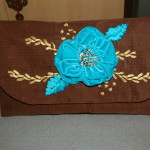 Clutch embroidered